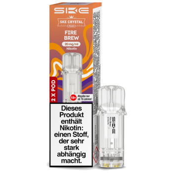 SKE Crystal Plus – Fire Brew – Prefilled Pod 2er Pack – 2ml 20mg NicSalt