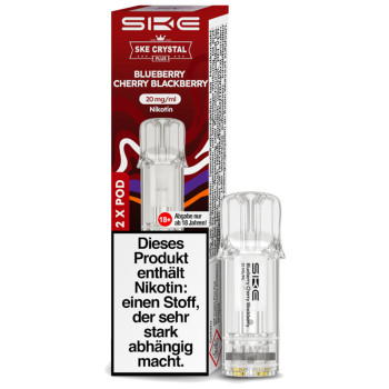 SKE Crystal Plus – Blueberry Cherry Blackberry – Prefilled Pod 2er Pack – 2ml 20mg NicSalt