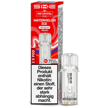 SKE Crystal Plus – Watermelon Ice – Prefilled Pod 2er Pack – 2ml 20mg NicSalt