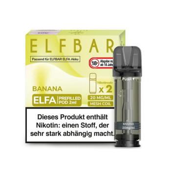 ElfBar ELFA - Banana -  Prefilled Pods 2er Pack - 2ml 20mg NicSalt