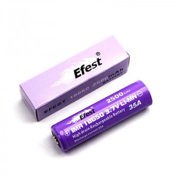 Efest Purple IMR18500 - 1000mAh 15A (Pluspol flach) ungeschützt