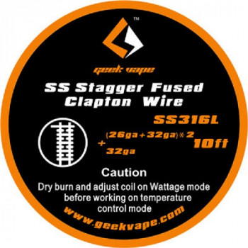 GeekVape Staggered Fused Clapton SS316L Wickeldraht (3,30€/1m)