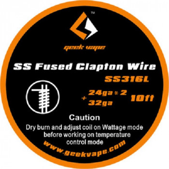 GeekVape Fused Clapton SS316L 24*2 + 32GA (3,30€/1m)