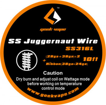 GeekVape Juggernaut SS316L Wickeldraht (3,30€/1m)