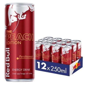 Red Bull Peach Edition Energy Drink 12x 250ml