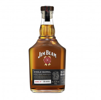 Jim Beam Single Barrel Whiskey, Einzelfassabfüllung, körperreicher Geschmack mit ausbalancierten Eiche-, Vanille- und Karamell-Noten, 47,5% Vol. 700ml