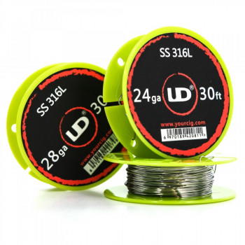 Youde UD Wickeldraht Edelstahl SS316L 10m (0,59€/1m) 28GA 0,30mm