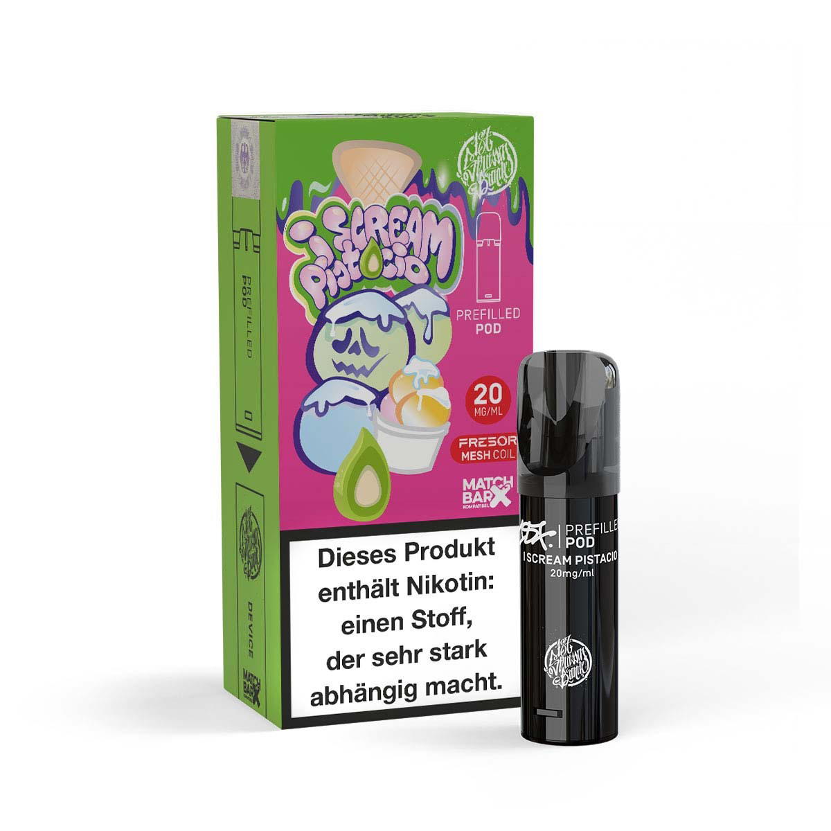 Produktbild 187 Strassenbande - I Scream Pistacio - Prefilled Pods 1er Pack - 2ml 20mg NicSalt