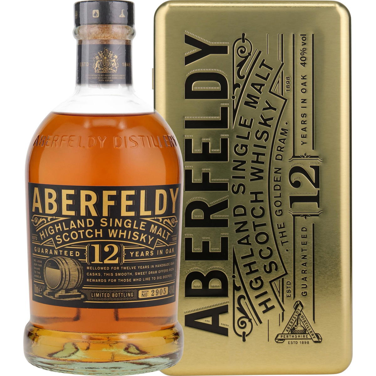 Produktbild Aberfeldy 12 Jahre The Golden Dram Single Malt Scotch Whisky 40% Vol. 700ml
