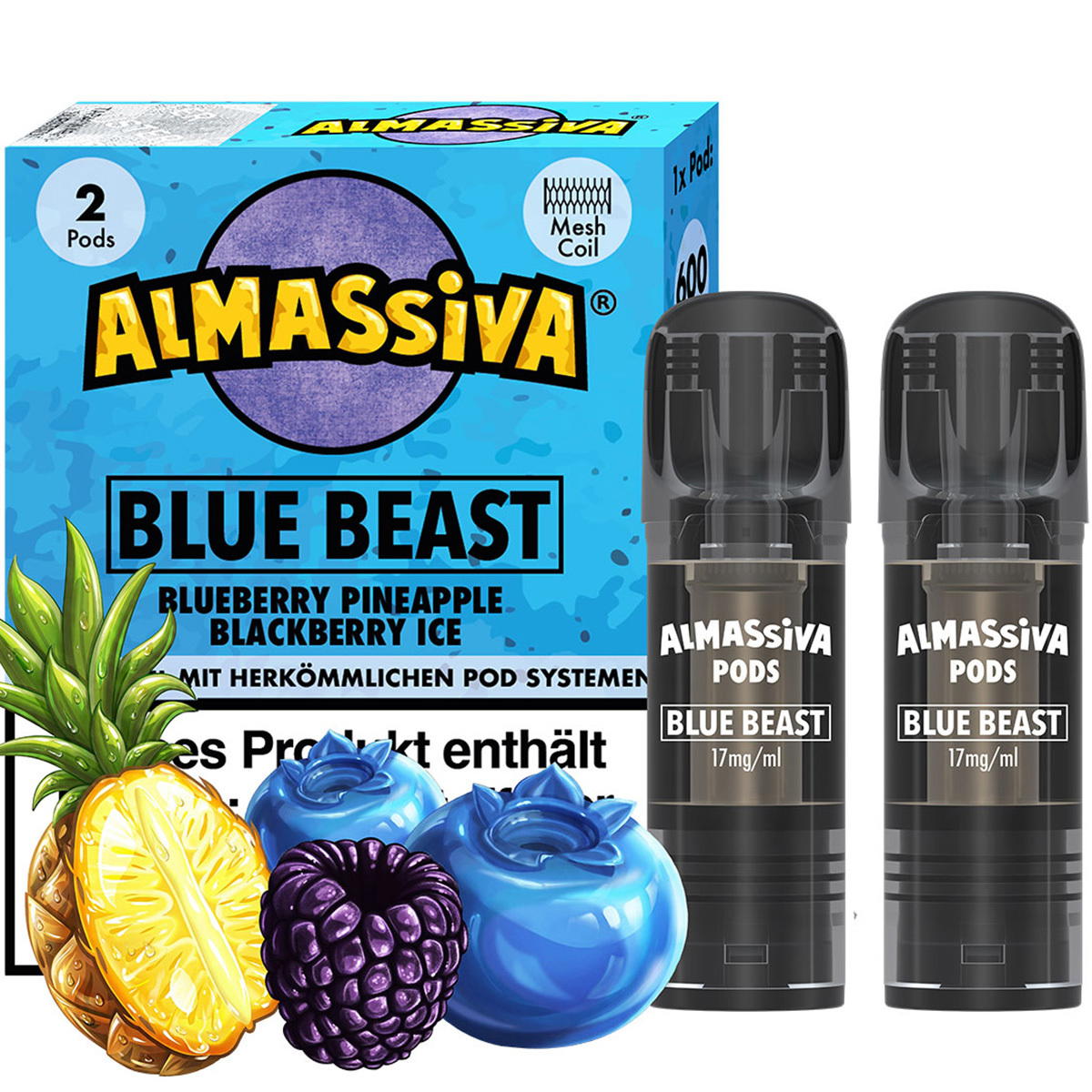 Produktbild Al Massiva – Blue Beast – Prefilled Pod 2er Pack