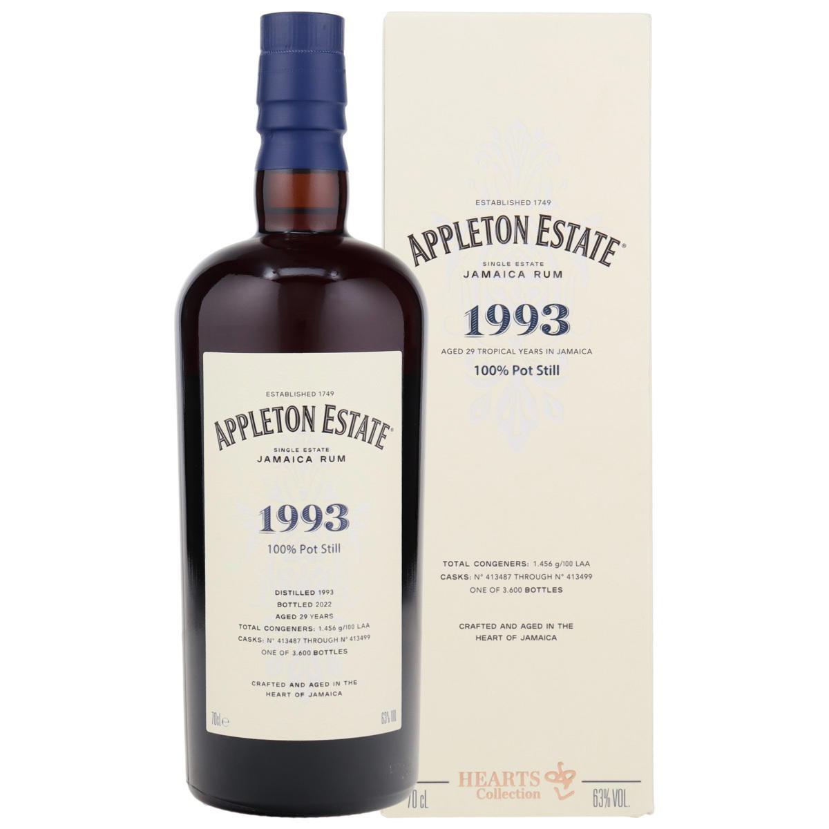 Produktbild Appleton Estate 1993 Hearts Collection Rum 63% Vol. 700ml