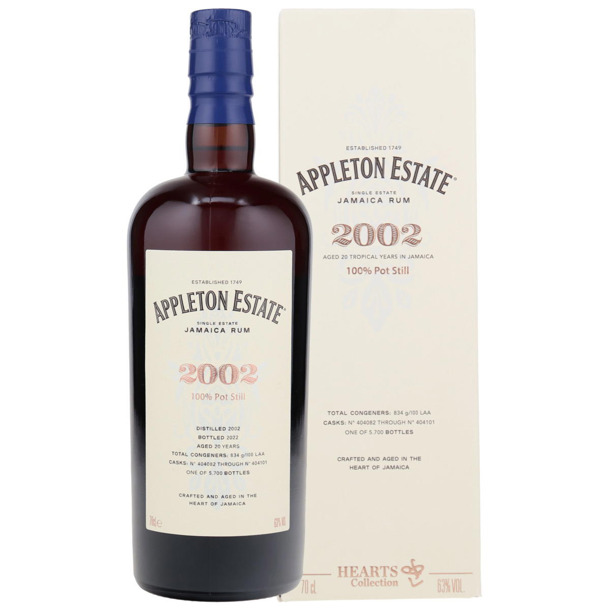 Produktbild Appleton Estate 2002 Hearts Collection Rum 63% Vol. 700ml