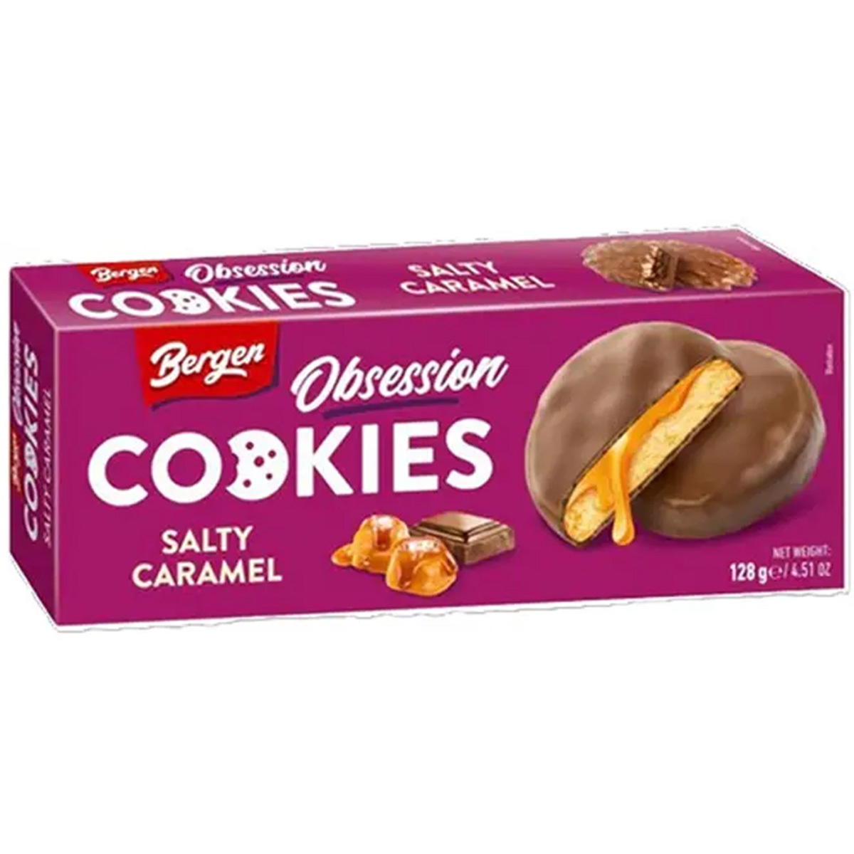 Produktbild Bergen Obsession Salty Caramel Cookies 128g