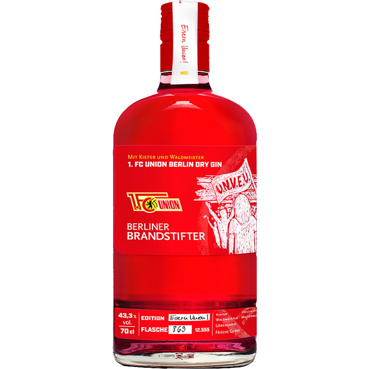 Produktbild Berliner Brandstifter 1. FC Union Berlin Dry Gin 43,3% Vol. 700ml Produktbild Berliner Brandstifter 1. FC Union Berlin Dry Gin 43,3% Vol. 700ml