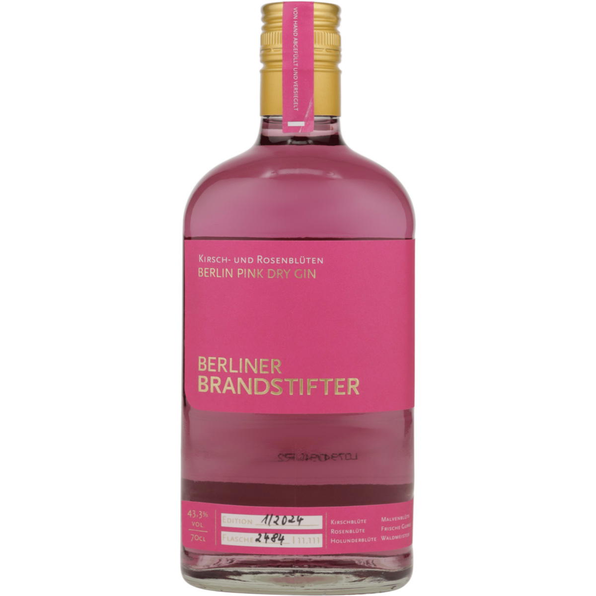 Produktbild Berliner Brandstifter Pink Dry Gin 43,3% Vol. 700ml Produktbild Berliner Brandstifter Pink Dry Gin 43,3% Vol. 700ml