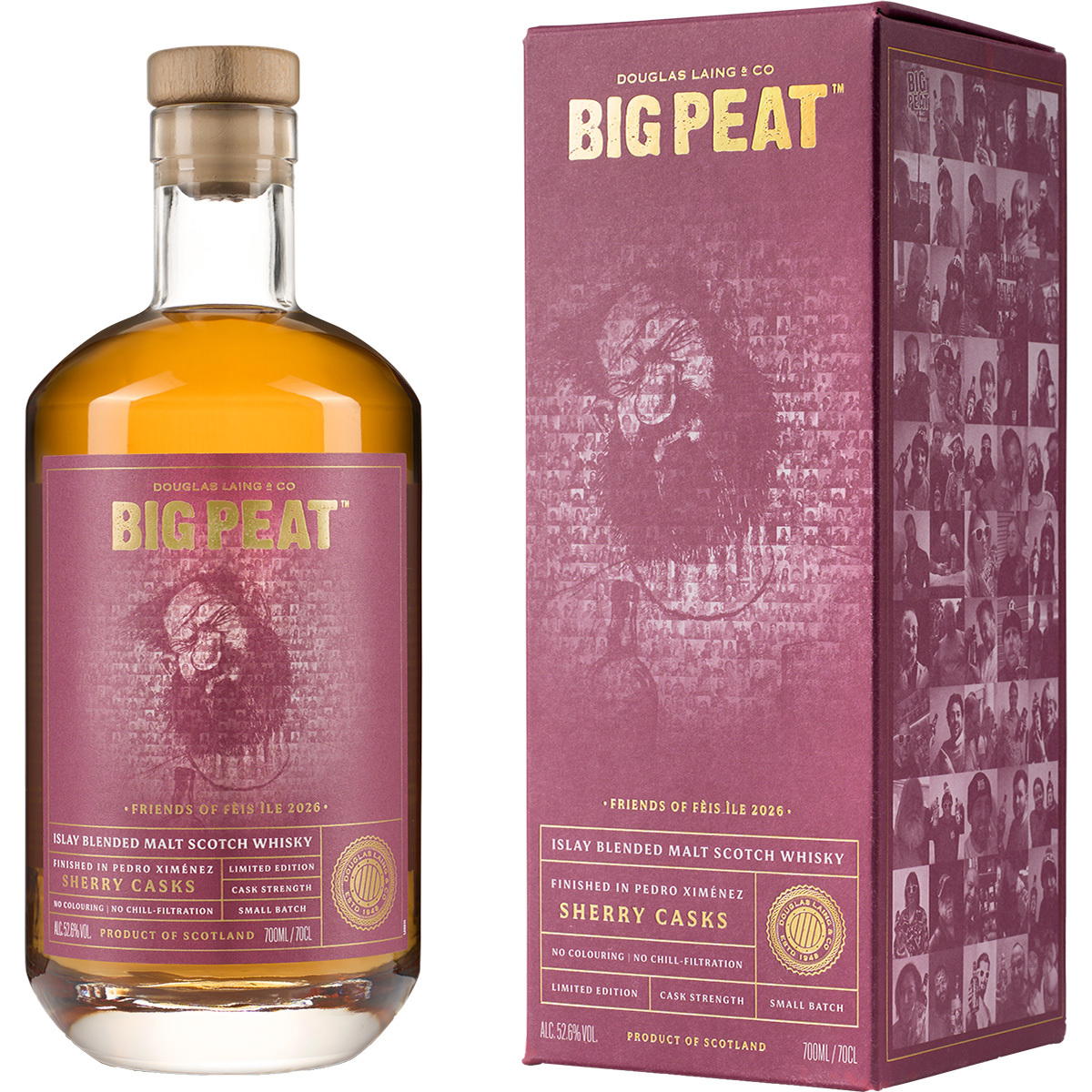 Produktbild Big Peat Fèis Ìle Edition 2026 PX Sherry Casks Islay Blended Malt Scotch Whisky 52,6% Vol. 700ml