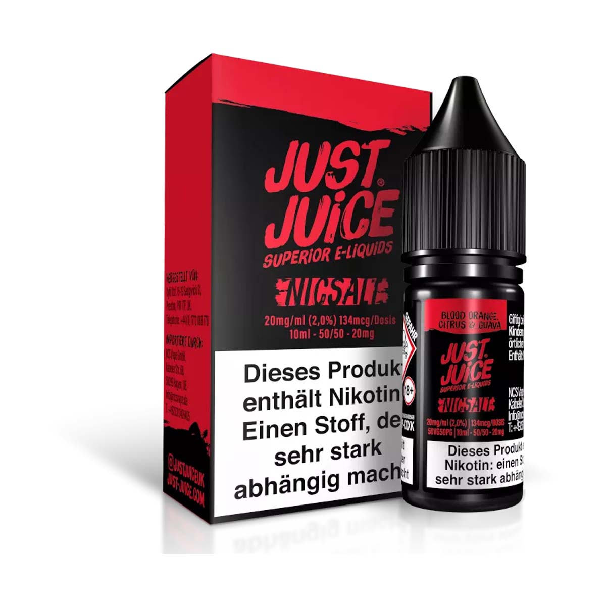 Produktbild Blood Orange Citrus & Guava 20mg NicSalt Liquid by Just Juice