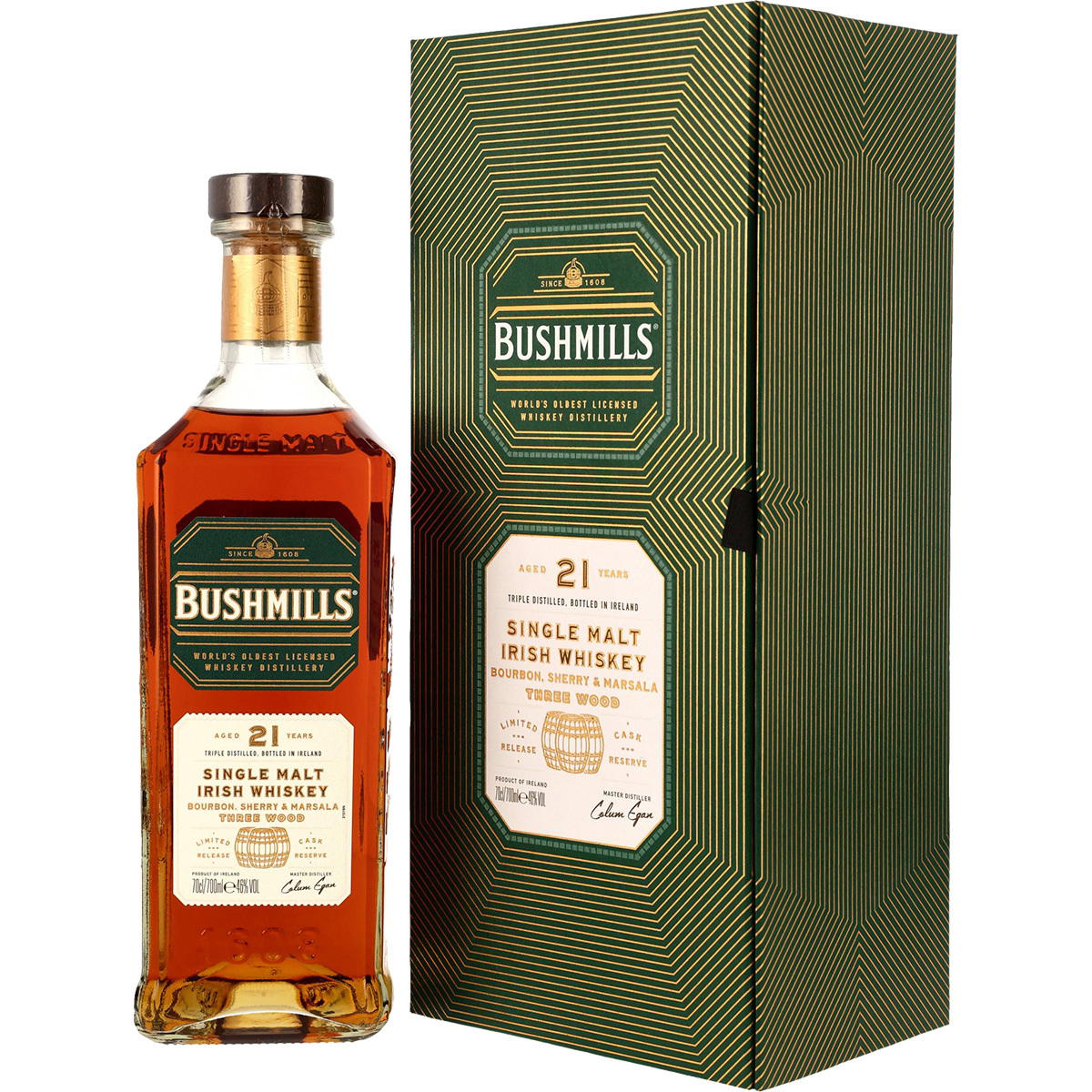 Produktbild Bushmills 21 Jahre Three Wood Single Malt Irish Whiskey 46% Vol. 700ml