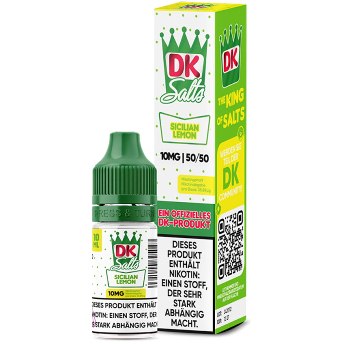 Produktbild DK Salts Sicilian Lemon NicSalt Liquid
