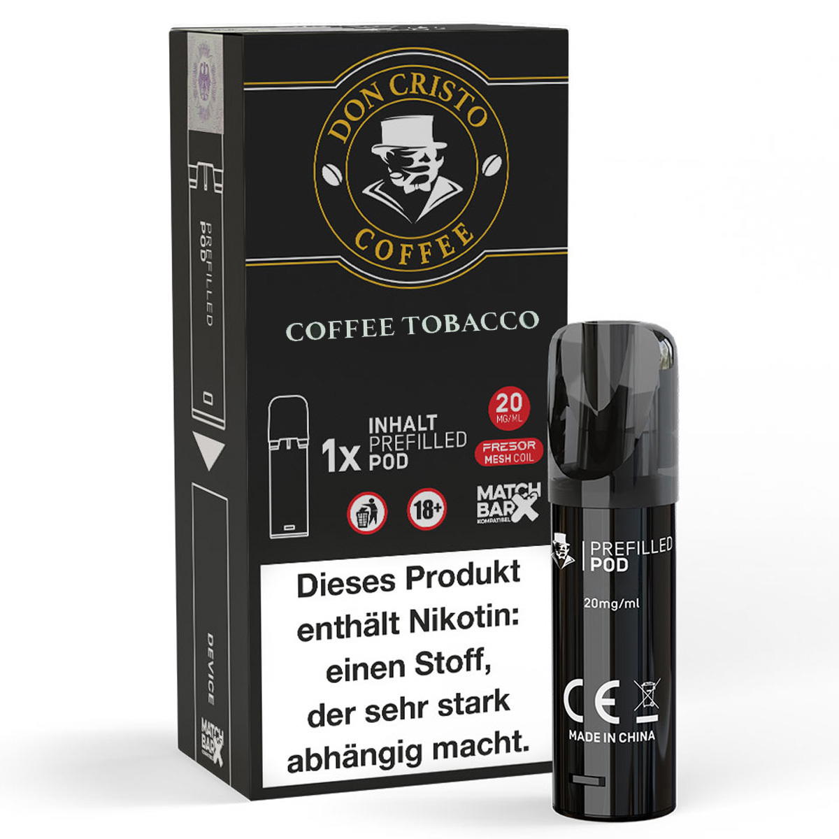 Produktbild Don Cristo – Coffee Tobacco – Prefilled Pod 1er Pack