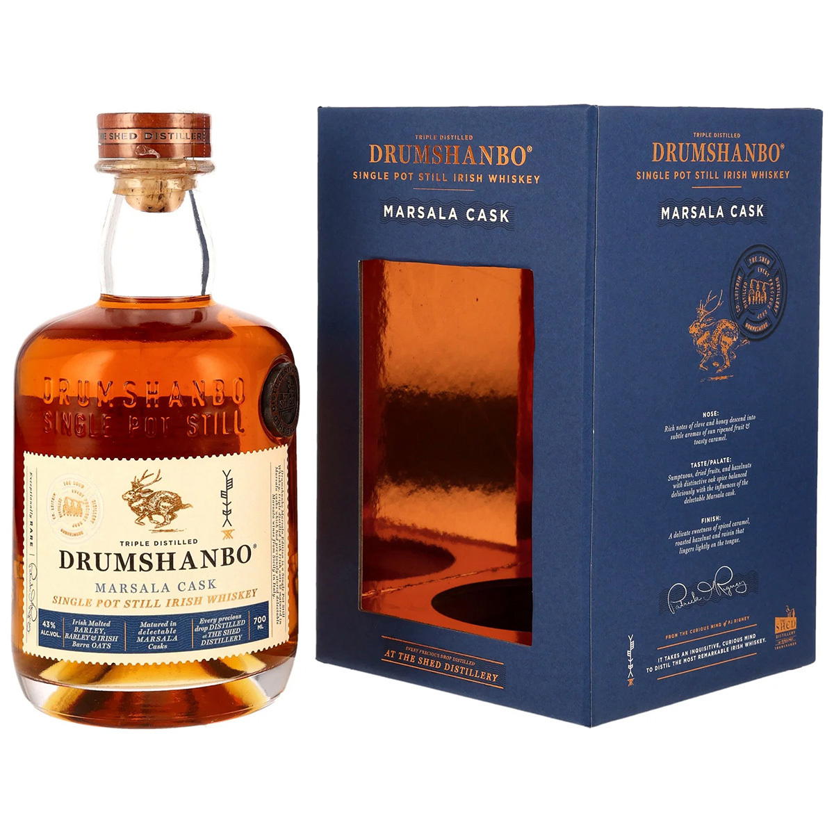 Produktbild Drumshanbo Marsala Cask Single Pot Still Irish Whiskey 43% Vol. 700ml