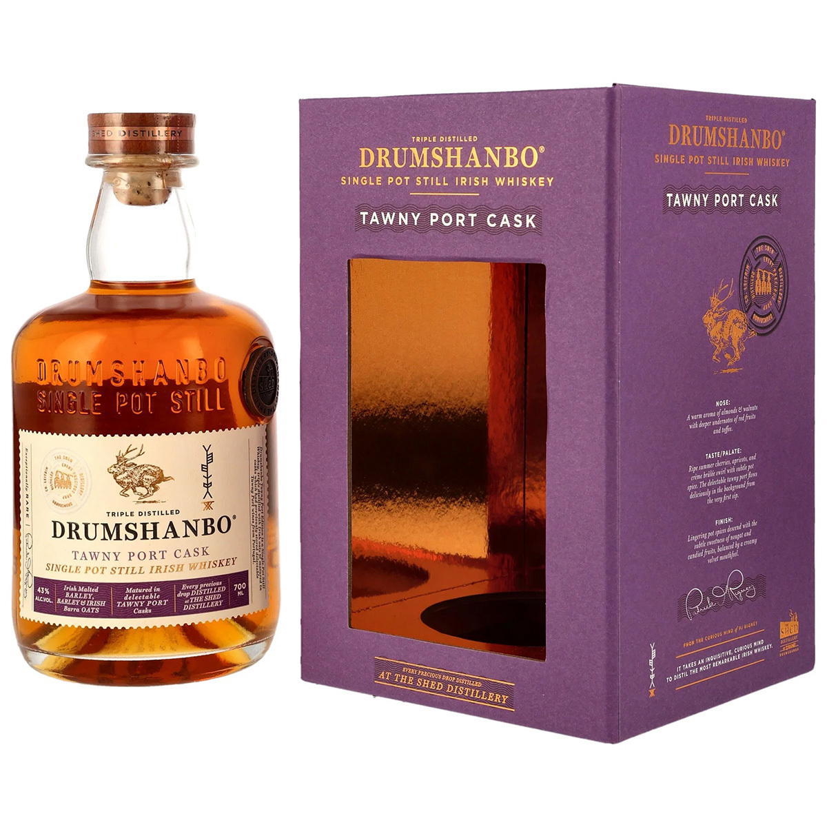 Produktbild Drumshanbo Tawny Port Cask Single Pot Still Irish Whiskey 43% Vol. 700ml