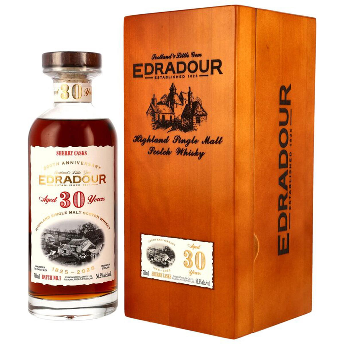 Produktbild Edradour 30 Jahre 1995/2025 Cask #2101+2109 Batch No. 1 Single Malt Scotch Whisky 56,3% Vol. 700ml Produktbild Edradour 30 Jahre 1995/2025 Cask #2101+2109 Batch No. 1 Single Malt Scotch Whisky 56,3% Vol. 700ml