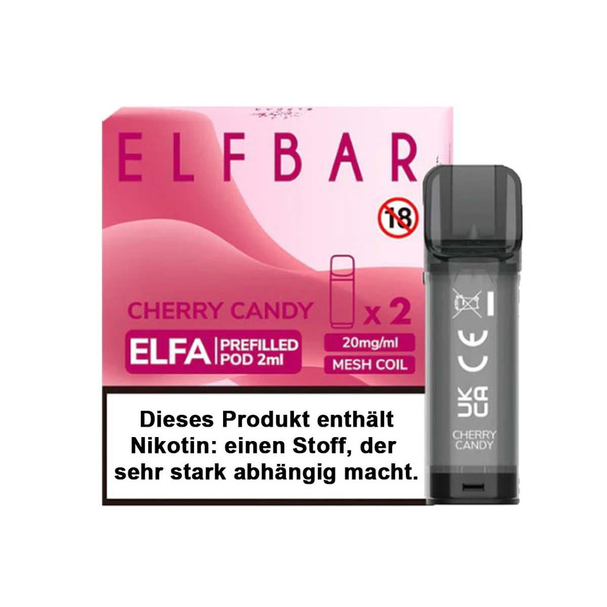 Produktbild ElfBar ELFA - Cherry (Candy) -  Prefilled Pods 2er Pack - 2ml 20mg NicSalt