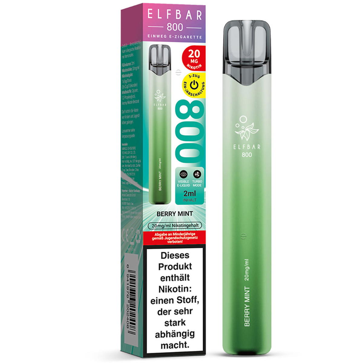 Produktbild Elfbar 800 Einweg E-Zigarette – Berry Mint