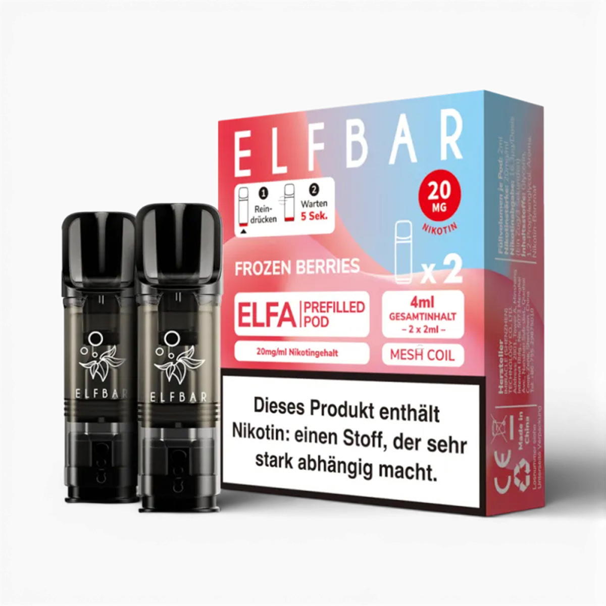 Produktbild Elfbar ELFA – Frozen Berries – Prefilled Pod 2er Pack