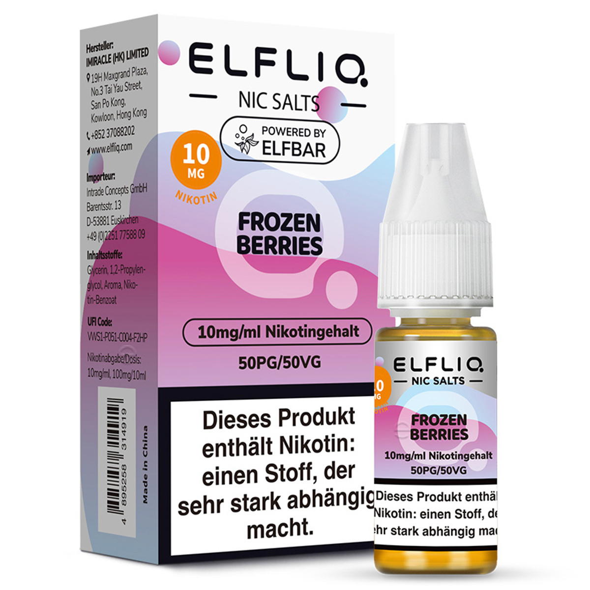 Produktbild Elfbar ELFLIQ Frozen Berries NicSalt Liquid