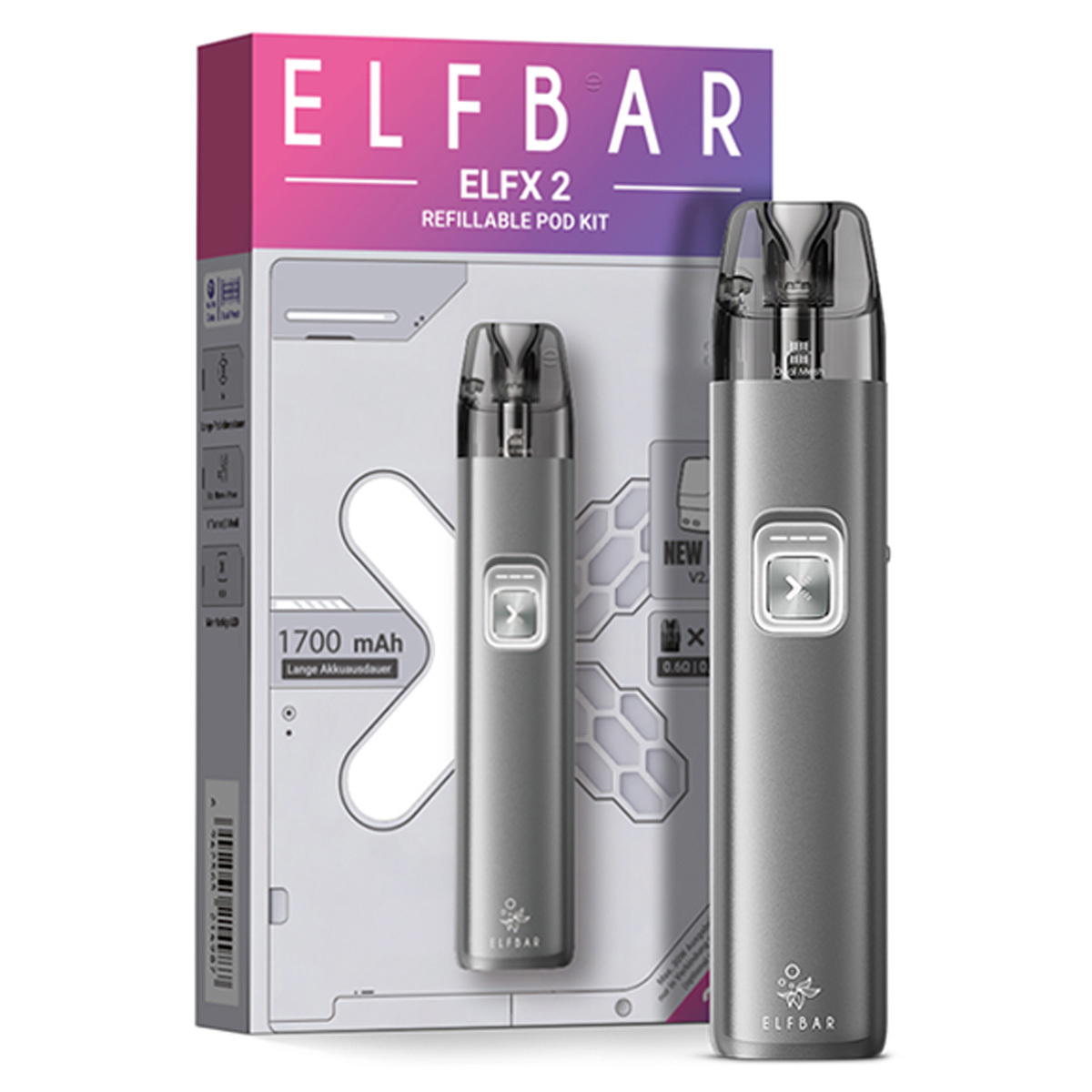 Elfbar ELFX 2 Pod Kit  Innovative 1700mAh starke E-Zigarette