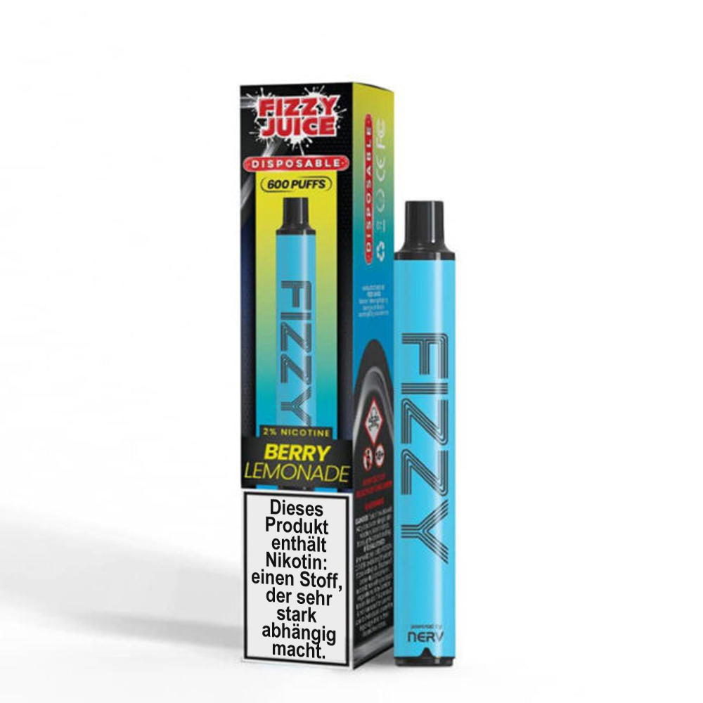 Fizzy Juice EZigarette 20mg 600 Züge 550mAh NicSalt Berry Lemonade