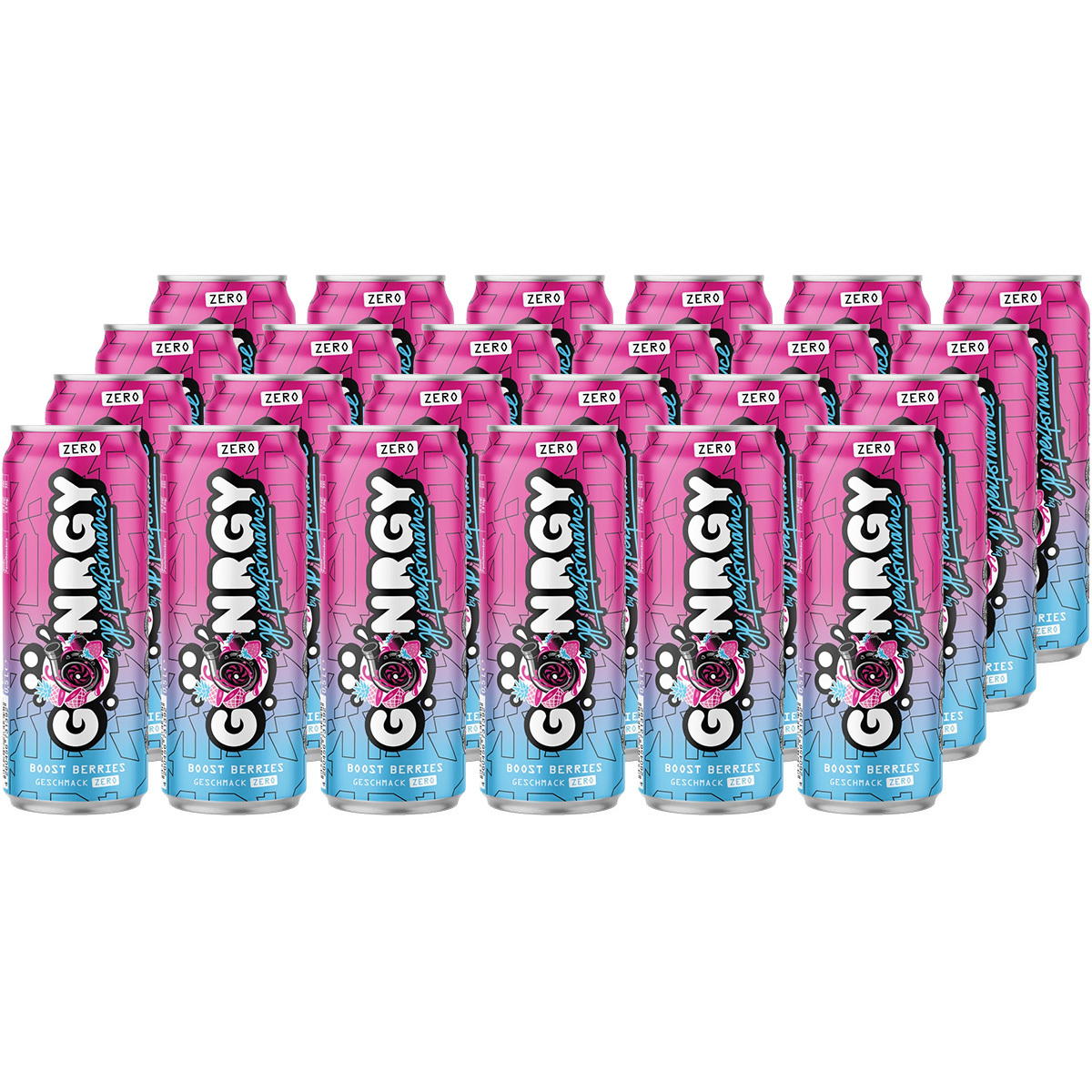 Produktbild GÖNRGY JP Performance Boost Berries Zero Energy Drink 24x 500ml