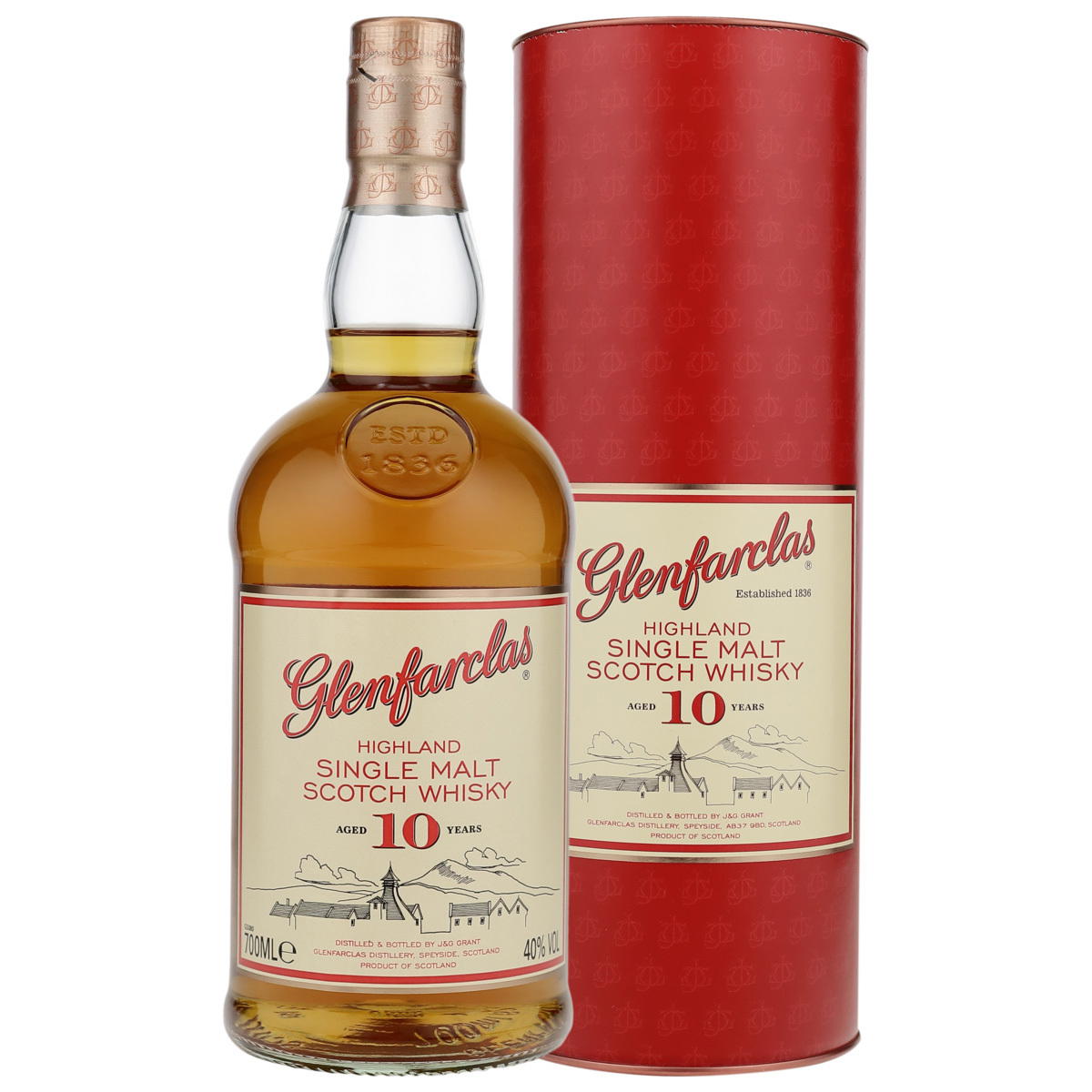 Produktbild Glenfarclas 10 Jahre Single Malt Scotch Whisky 40% Vol. 700ml