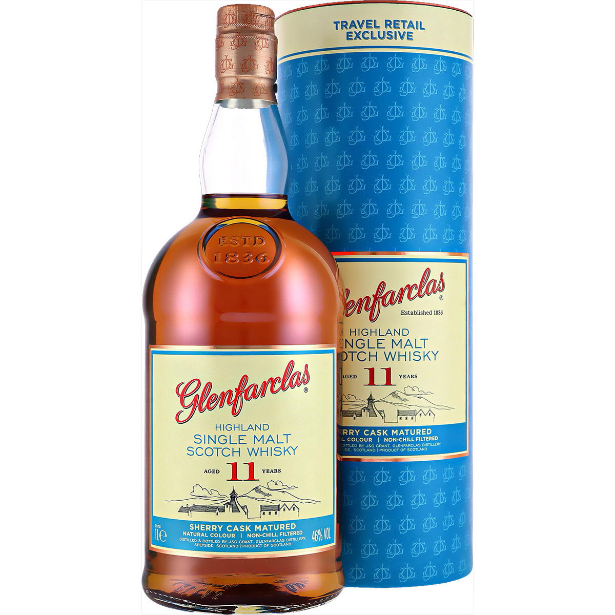 Produktbild Glenfarclas 11 Jahre Travel Retail Exclusive Single Malt Scotch Whisky 46% Vol. 1L