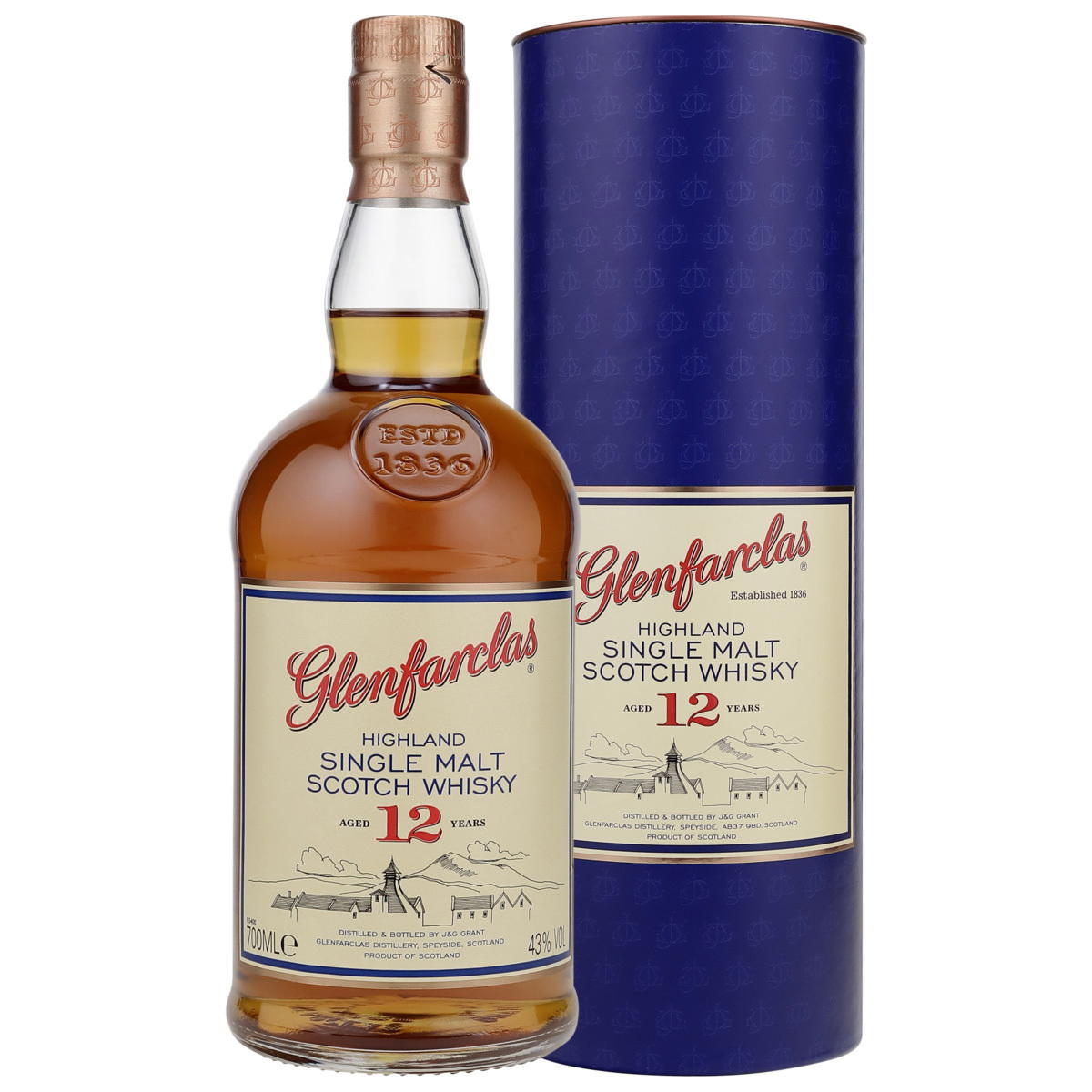 Produktbild Glenfarclas 12 Jahre Single Malt Scotch Whisky 43% Vol. 700ml
