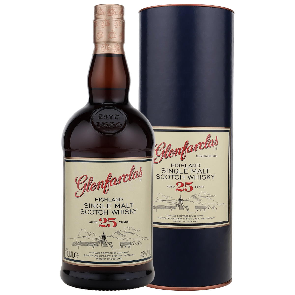 Produktbild Glenfarclas 25 Jahre Single Malt Scotch Whisky 43% Vol. 700ml Produktbild Glenfarclas 25 Jahre Single Malt Scotch Whisky 43% Vol. 700ml
