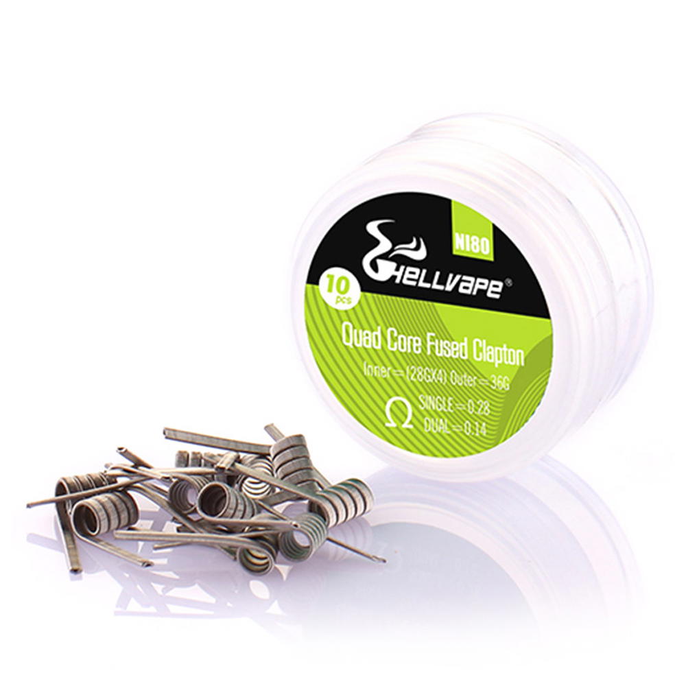 Produktbild Hellvape – Pre-Built Ni80 Quad Core Fused Clapton Coil 10er Pack