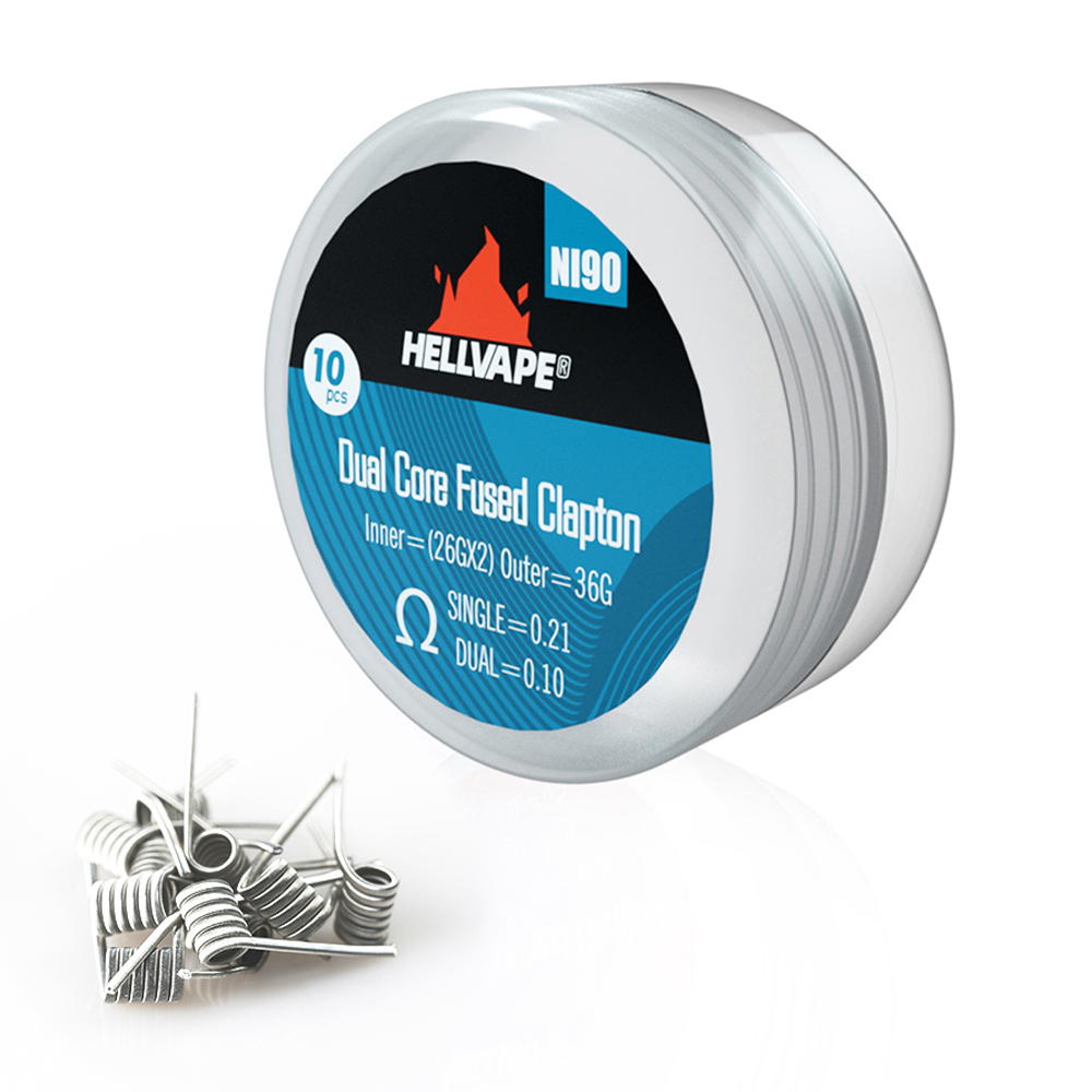 Produktbild Hellvape – Pre-Built Ni90 Dual Core Fused Clapton Coil 10er Pack