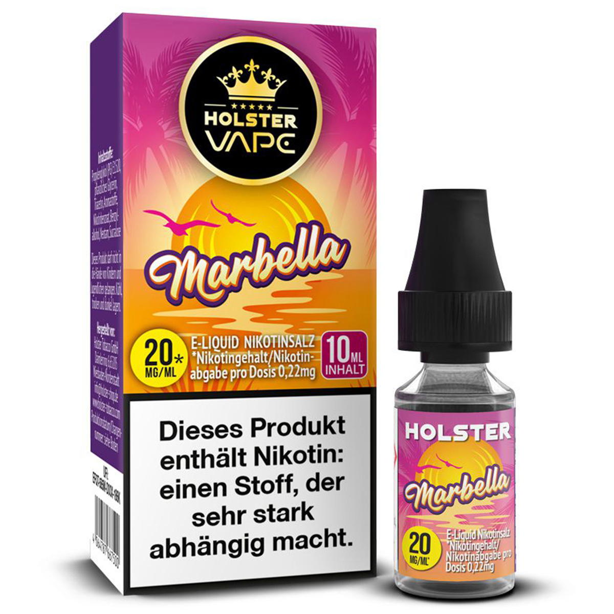 Produktbild Holster Marbella NicSalt Liquid 10ml / 20mg