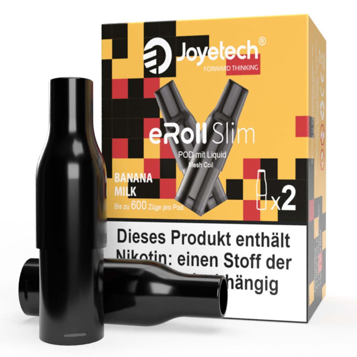 Produktbild Joyetech eRoll Slim - Banana Milk - Prefilled Pods 2er Pack - 2ml 20mg NicSalt