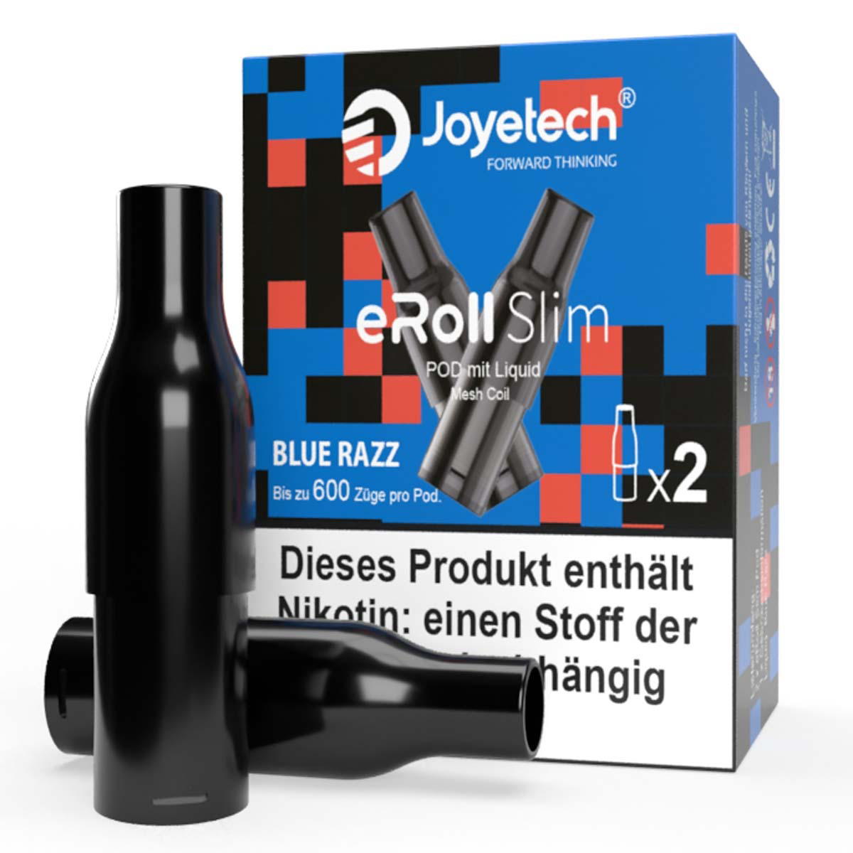 Produktbild Joyetech eRoll Slim - Blue Razz - Prefilled Pods 2er Pack - 2ml 20mg NicSalt