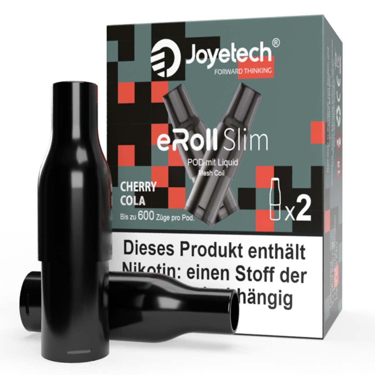 Produktbild Joyetech eRoll Slim - Cherry Cola - Prefilled Pods 2er Pack - 2ml 20mg NicSalt