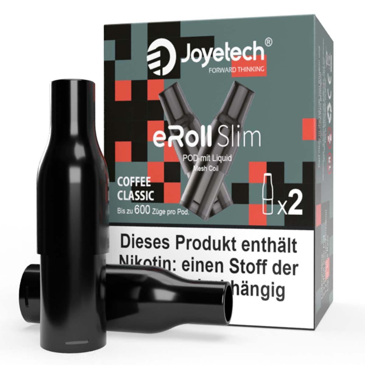 Produktbild Joyetech eRoll Slim - Coffee Classic - Prefilled Pods 2er Pack - 2ml 20mg NicSalt