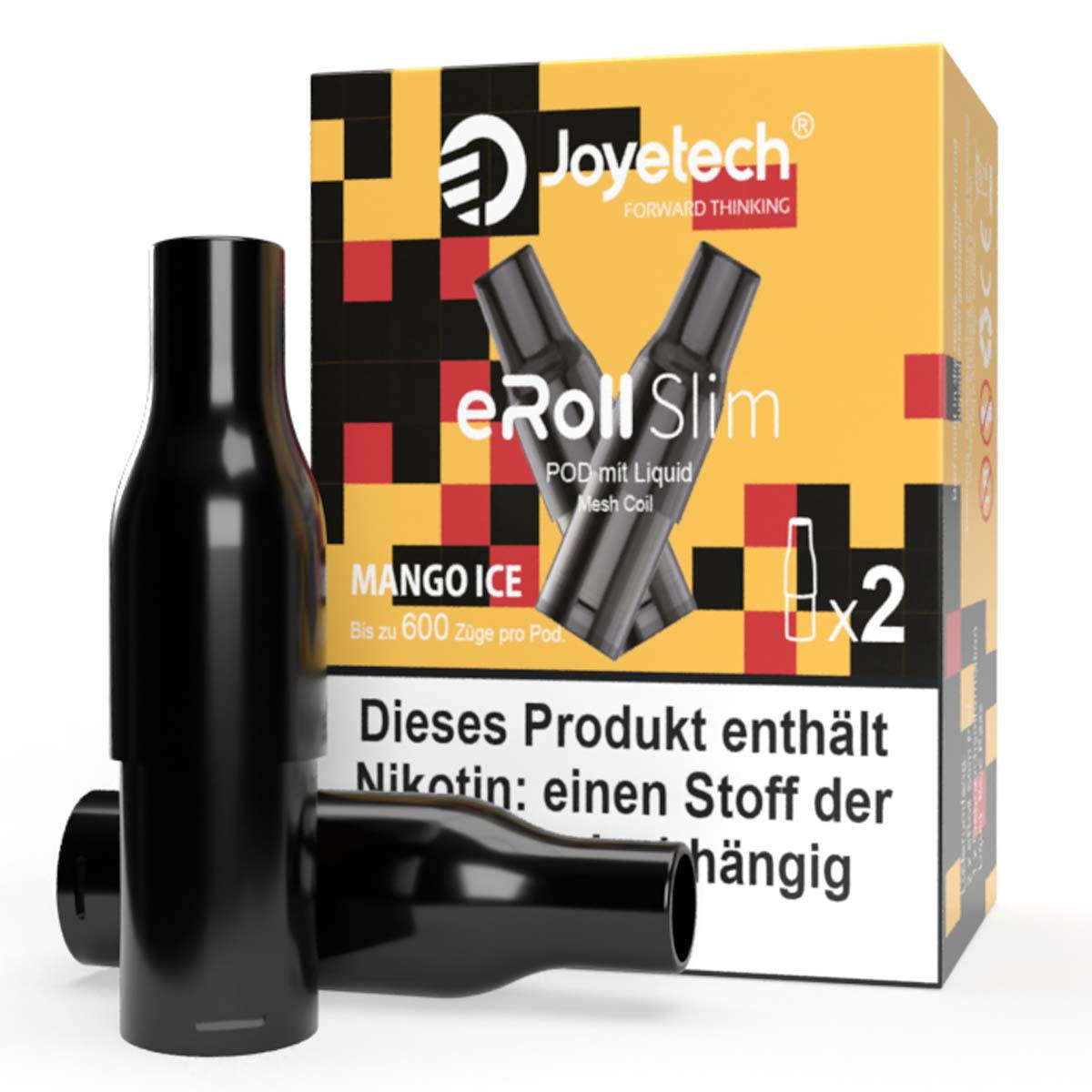 Produktbild Joyetech eRoll Slim - Mango Ice - Prefilled Pods 2er Pack - 2ml 20mg NicSalt