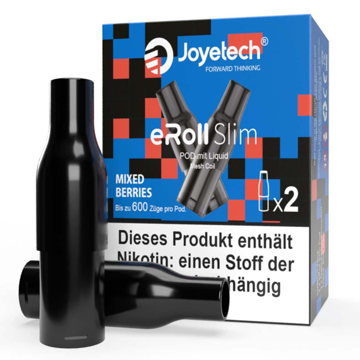 Produktbild Joyetech eRoll Slim - Mixed Berries - Prefilled Pods 2er Pack - 2ml 20mg NicSalt