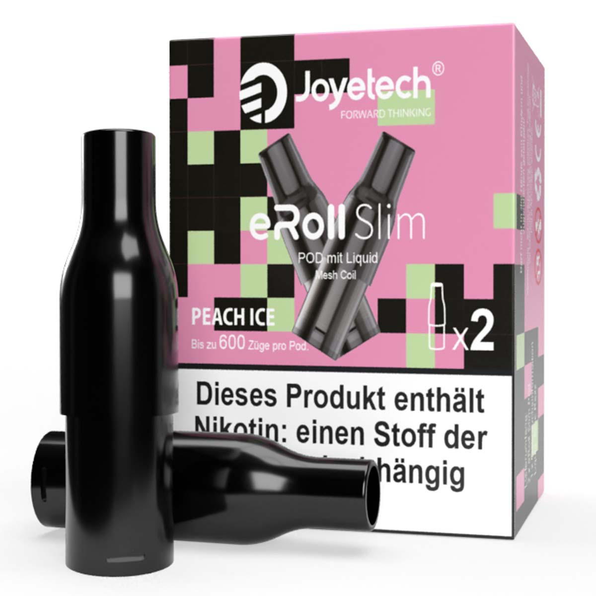 Produktbild Joyetech eRoll Slim - Peach Ice - Prefilled Pods 2er Pack - 2ml 20mg NicSalt