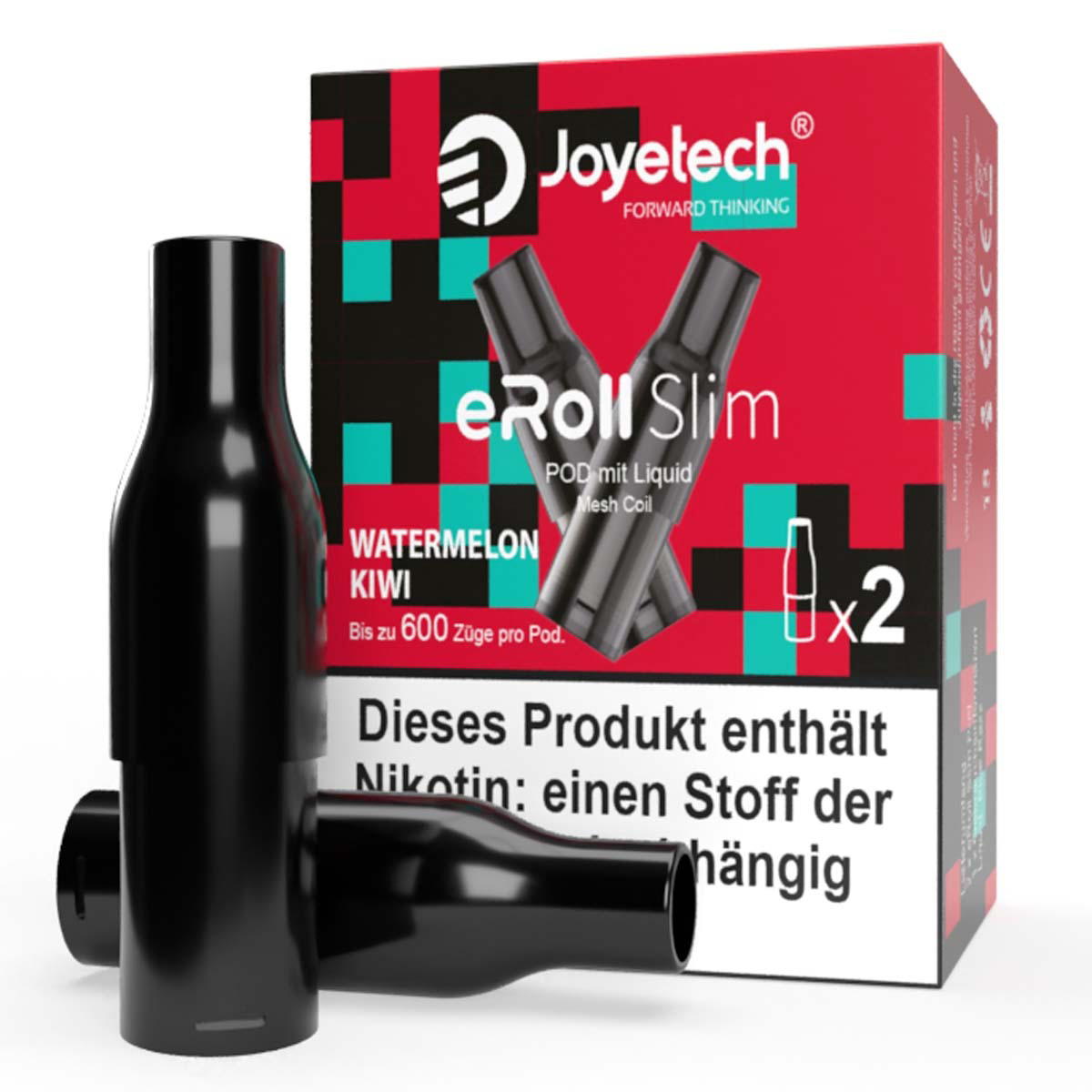 Produktbild Joyetech eRoll Slim - Watermelon Kiwi - Prefilled Pods 2er Pack - 2ml 20mg NicSalt