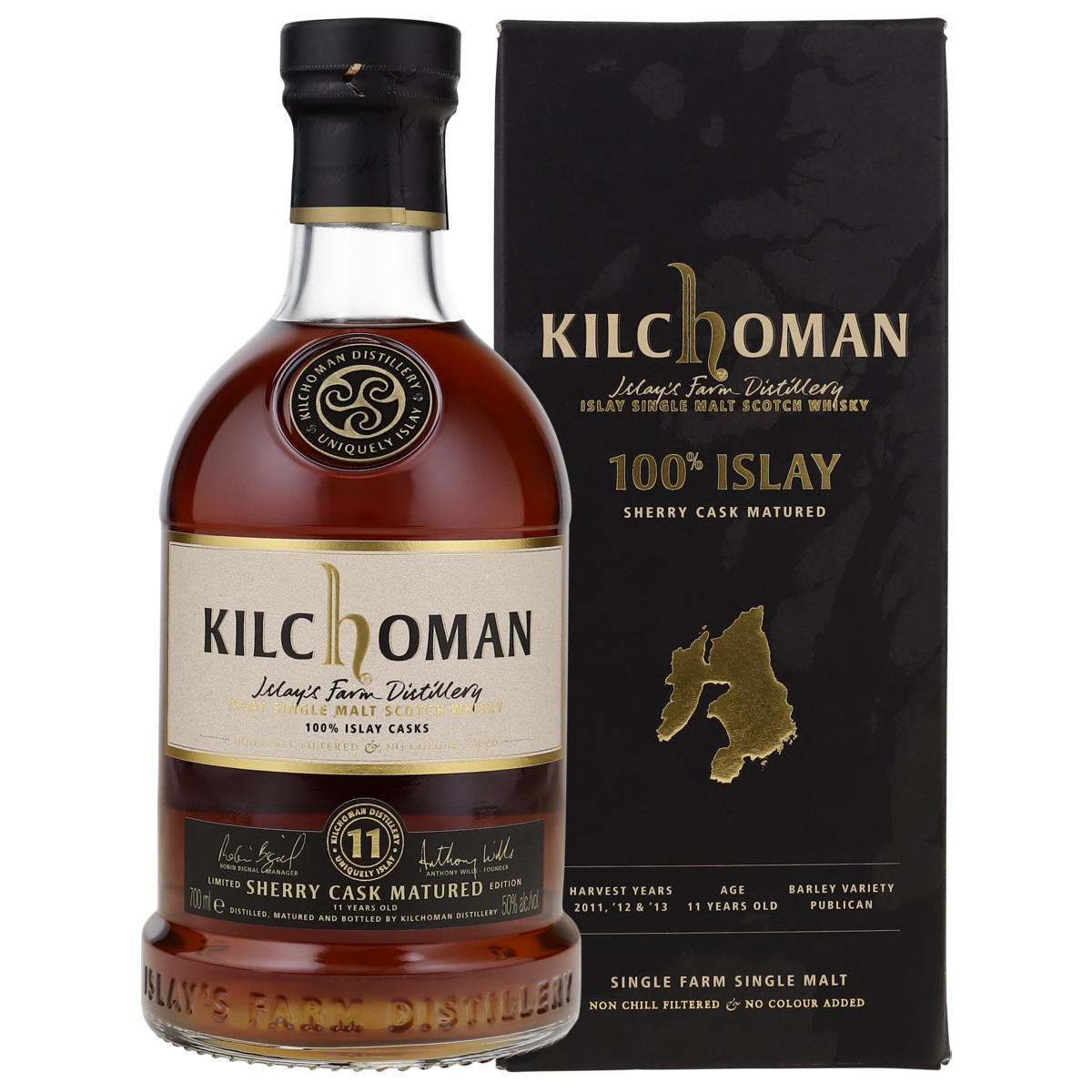 Produktbild Kilchoman 11 Jahre 100% Islay Sherry Cask Matured Islay Single Malt Scotch Whisky 50% Vol. 700ml